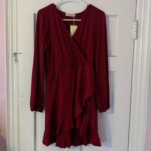 Leadingstar Red Ruffle Dress (L)